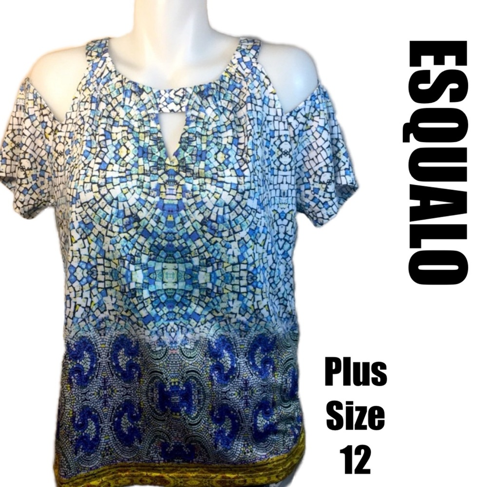 ESQUALO COLD SHOULDER BLOUSE SIZE 12